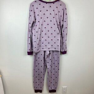 Disney Women's Small Purple Minnie Mouse Sleepwear Loungewear Set Long Sleeve